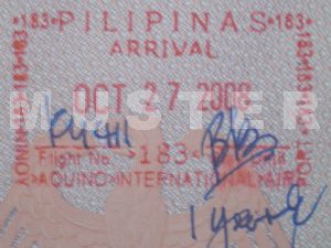 Balik Bayan Einreisestempel auf den Philippinen