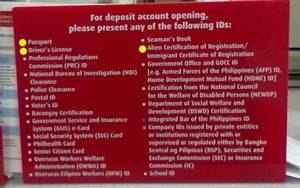 Liste der erforderlichen Unterlagen für eine Kontoeröffnung auf den Philippinen